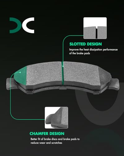 SCITOO Brake Kits Front Rear Brake Rotors Brake Pad:55097;55133;D1092;D1194 - size: 55097+D1092 & 55133+D1194 [4+8PCS]