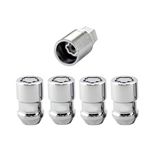 McGard 24137 Chrome Cone Seat Wheel Locks (M12 x 1.5 Thread Size) - Set of 4 - color: Chrome