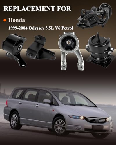 Engine Motor Trans Mount Kit for Honda Odyssey 1999-2004 3.5L V6 Petrol - size: 1999-2004 Honda Odyssey 3.5L V6 Petrol