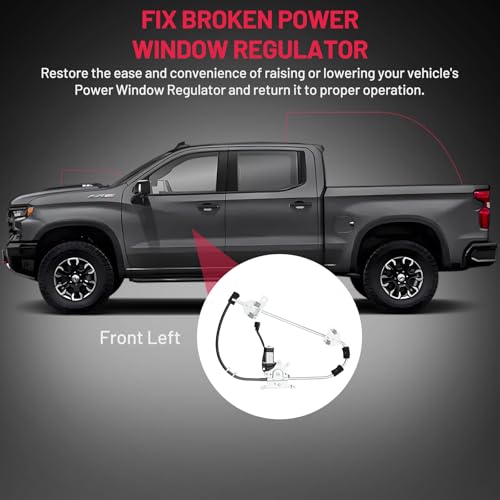 BDFHYK 741-538 Power Window Regulator with Motor Front Left Compatible with Jeep Cherokee 1991-1996, Compatible with Jeep Comanche 1991-1992 - size: Front Left, style: 1991-1996 Jeep Cherokee