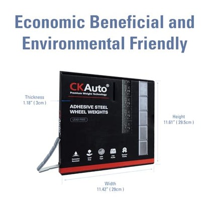 CKAuto 1/2oz, 0.5oz, Adhesive Stick-On Wheel Weights, Gray, 9.24 Lb Roll - color: Grey, size: 300PCS