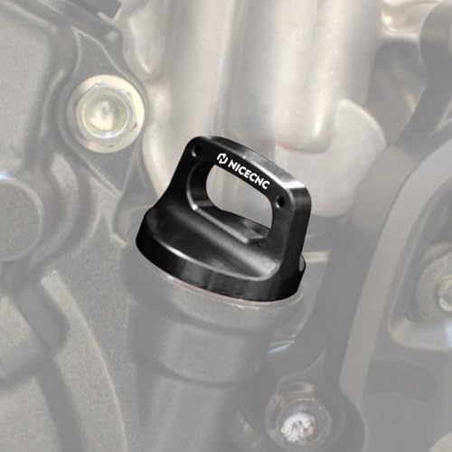 NICECNC Oil Dipstick with Holes Black,T6 Aluminum - color: black