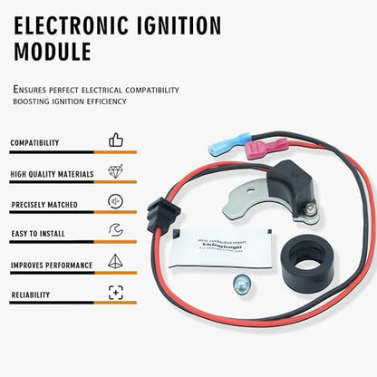 AC905535 Electronic Ignition Module Harness Waterproof Compatible with 1954-1981 VW Beetle Super Beetle Karmann Ghia Campmobile Fastback Squareback 009 1.1L 1.2L 1.3L 1.5L 1.6L 1.7L 1.8L - size: AC905535