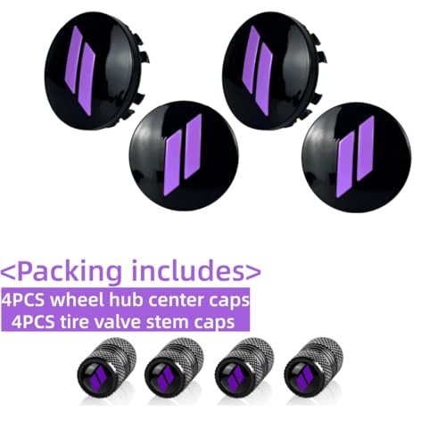 4Pcs Wheel Center Cap 63mm/2.5 inches Compatible with Dodge(Purple) - color: purple
