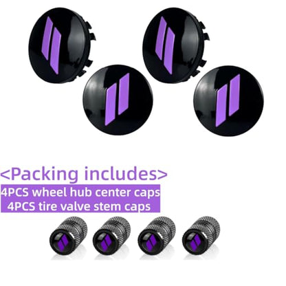 4Pcs Wheel Center Cap 63mm/2.5 inches Compatible with Dodge(Purple) - color: purple