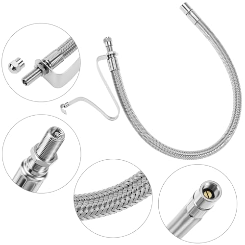 QWORK Dually Valve Stem Extenders Kit for 16-19.5" Dual Wheels Valve,Tires Air Inflation for Motorhomes,Trailers, Trucks