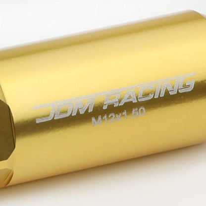 Auto Dynasty M12 x 1.5 Open/Closed End Design 20-Piece Aluminum Alloy Wheel Lug Nuts +1 X Deep Drive Extension (Gold) - color: Gold