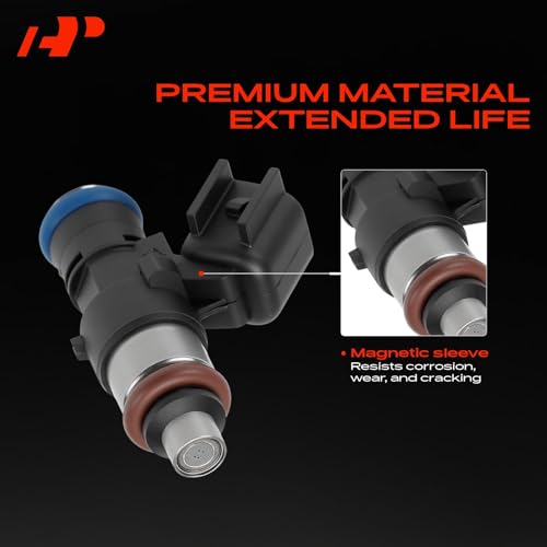 A-Premium 4 Holes Set of 6 Fuel Injectors Compatible with Ford