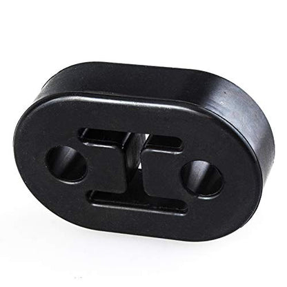 2 Hole Exhaust Hanger Bushing Muffler Upgrade EPDM Insulator Shock Absorbent Mount Bracket High-Density Hangers 12mm Hole (73mm x 47mm x 21mm) Universal Fit - Pack of 4 (Black) - color: BLACK