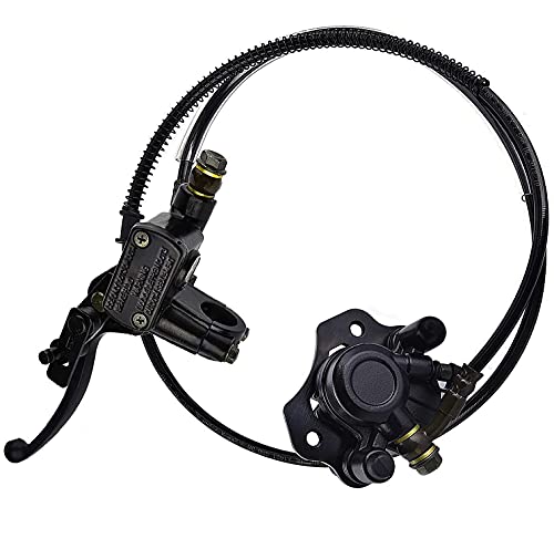 Rear Brake Master Cylinder Caliper Assembly for ATV Quad 50cc 70cc 90cc 110cc 125cc Taotao Sunl Buyang Roketa NST Doodlebug Rear Hand Hydraulic Disc Brake Master Cylinder Caliper