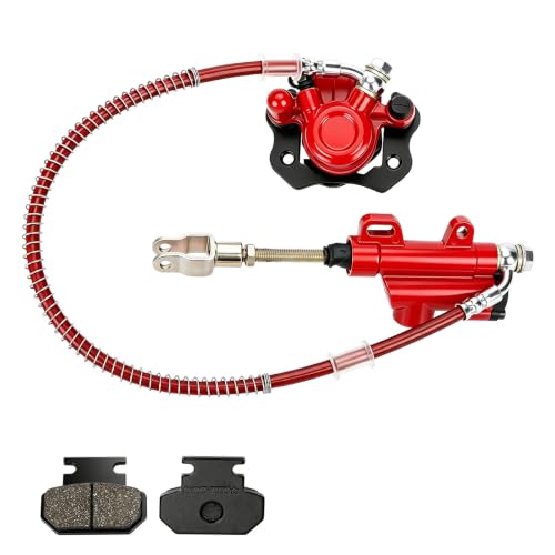 HIAORS Rear Hydraulic Foot Brake Kit for 110cc 125cc Taotao Chinese ATV - color: red