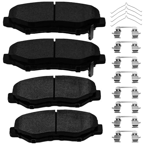 Front Brake Pads Set Compatible with Honda Accord Civic CR-V CR-Z Element FIT Pilot, Acura ILX Automotive Replacement Brake Pads Semi-Metallic D914 - style: D914