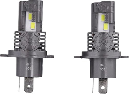 Termitor High Performance H4 9003 LED Bulbs 110,000LM, 6500 Cool White,True 1:1 Halogen Size, IP68 Waterproof, 85K+ Long Lifespan, Plug and Play, Pack of 2 - size: M1 H4/9003