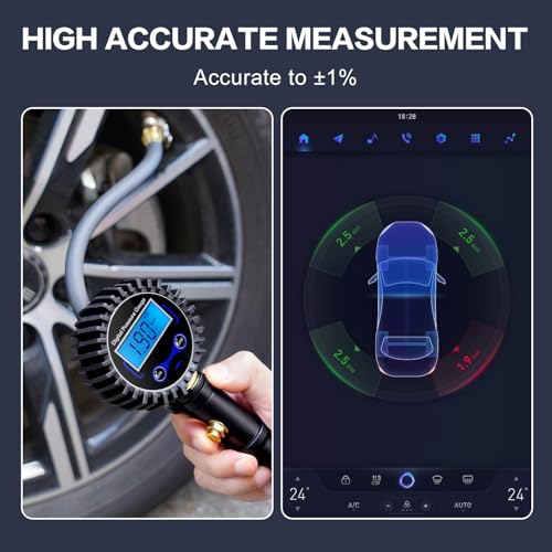 Digital Tire Pressure Gauge with Inflator 250 PSI