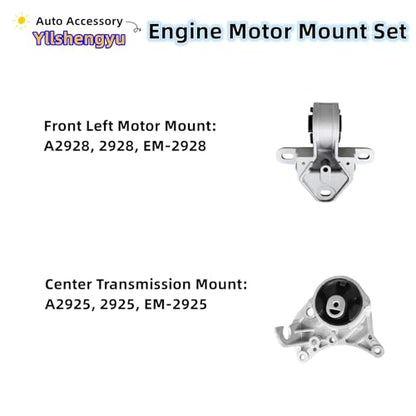 Engine Motor Mount Kit for Town Country/Grand Caravan 2001-2007 - size: Town&Country 2001-2007 3.3L 3.8L