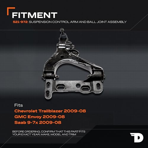 Dorman 521-972 Front Passenger Side Lower Suspension Control Arm and Ball Joint Assembly Compatible with Select Chevrolet/GMC/Saab Models