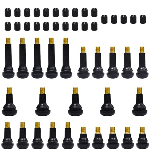 5 pcs of 5 Kinds Tire Valve Stems Snap-in Rubber Tubeless TR412 TR413 TR414 TR415 TR418 for 0.453"(11.5mm) Rim Holes Standard Replacement for Cars Trucks Automotives Total 25 pcs