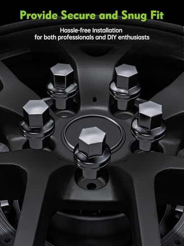 AUTOPTIM M14x1.5 Lug Nuts - Replacement for Land Rover LR3 LR4 Range Rover - color: Black