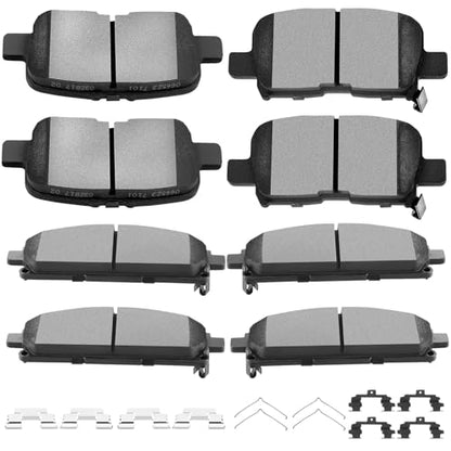 Ceramic Brake Pads Kits,SCITOO 8pcs Brakes Pads Set Fit For Acura For MDX - size: Front-D855 & Rear-D865