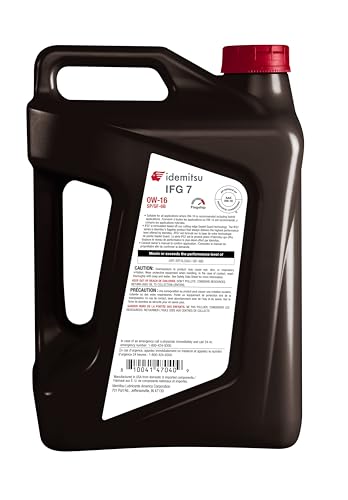 Idemitsu IFG7 0W-16 SP/GF-6B Full Synthetic Motor Oil – 5 Quart - size: 5 Quart, style: 1 Pack