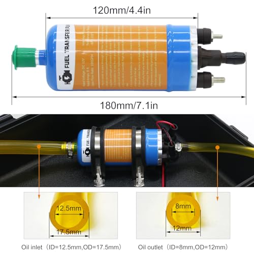 External Inline Fuel Pump 100GPH,Electric Fuel Pump High Flow 12V Universal Electric Fuel Transfer Pump 360LPH (12V-Single Pump) - color: 12V-Single Pump