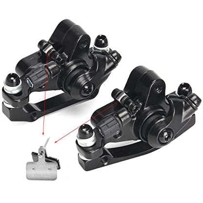 TOBWOLF MTB Cable Disc Brake Kit, Front Rear Calipers with 160mm Rotors - color: Mechanical Disc Brake Kit - Single Piston