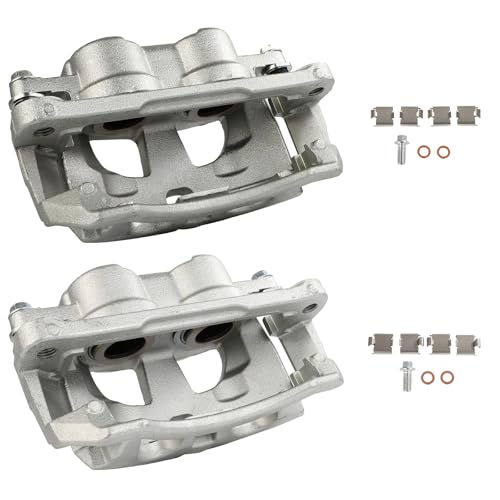 cciyu Front Left & Right Disc Brake Calipers w/Bracket 18B5173 18B5172 - size: Front[18B5173+18B5172]