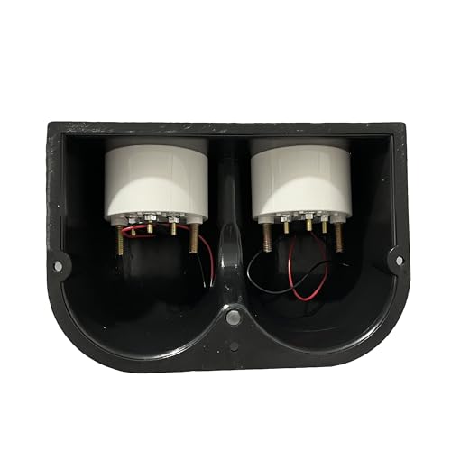 Black Universal 2" 52mm Double 2 Hole Dash Gauge Console Dashboard Pod Holder - size: 2 holes