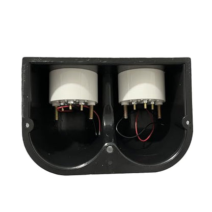 Black Universal 2" 52mm Double 2 Hole Dash Gauge Console Dashboard Pod Holder - size: 2 holes