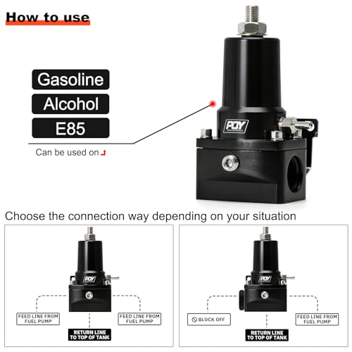 Adjustable EFI Fuel Pressure Regulator Kit 30-140PSI 10AN Return Feed