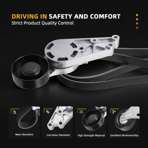 Serpentine Belt with Tensioner Kit #38207 06B903133 06B903133A - size: 2004-2008 for A4