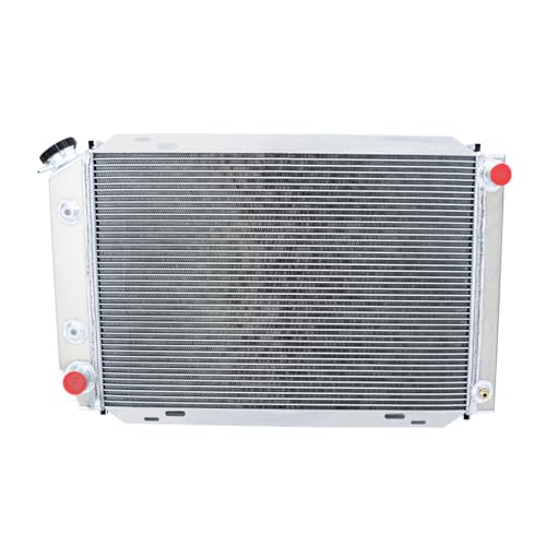 3 Row Radiator For Ford Mustang GT LX Foxbody Thunderbird 1979-93 - size: 3 Row Radiator+CNC 1.3Bar Cap(AT)