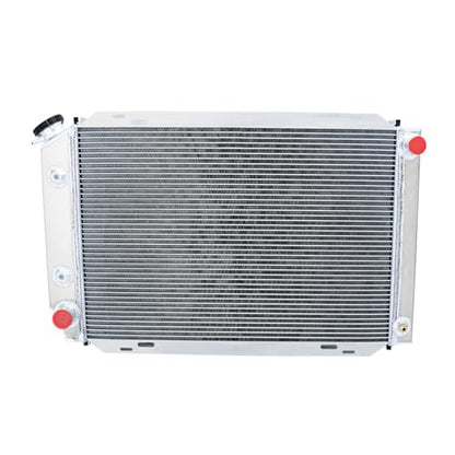 3 Row Radiator For Ford Mustang GT LX Foxbody Thunderbird 1979-93 - size: 3 Row Radiator+CNC 1.3Bar Cap(AT)