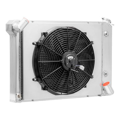 4 Row Radiators Replacement for 1966-1968 Chevy Corvette 7.0L 427ci V8 AT Aluminum Radiator Shroud Fan 66 67 68 Chevy Corvette Crossflow Radiators