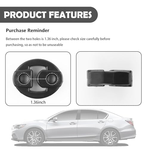 2PCS New Rubber Exhaust Hangers,Heavy Duty Rubber Muffler Hanger with 2 Holes 0.47 Inch,Universal Exhaust Hanger Rubbers Car Accessories for Vibration & Noise Reduction