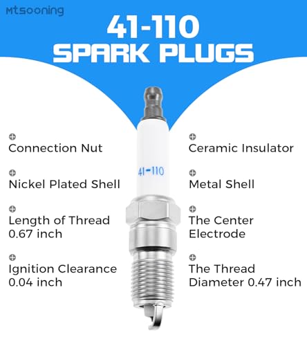8 Set 41-110 Iridium Spark Plugs with M8-48322 Spark Plug Wires