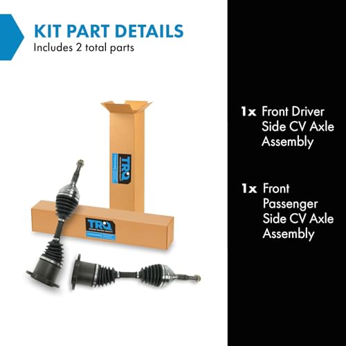 TRQ Front Driver & Passenger Side CV Axle Assembly Set - style: CSA82480