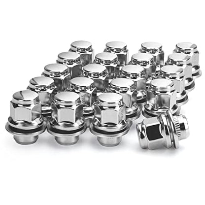 12mmX1.5 Mag Lug Nuts Compatible with Toyota Tacoma Camry Corolla 5 Lug Wheel, M12x1.5 OE Style Aftermarket Wheel Nuts fit Highlander RAV4 Prius Stock Rim, 20pcs Alloy Steel Nuts Replace Factory Nuts