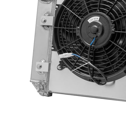 3 Row Aluminum Radiator Shroud Fan for 1988-1994 Chevy S10 Blazer GMC S15 4.3L V6 AT, Full Performance Aluminium Radiators, Automotive Replacement Radiator
