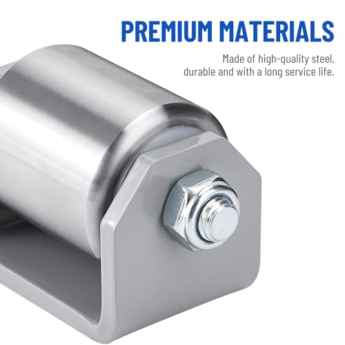 2-Pack 2" Weld-On Trailer Rollers, Heavy Duty Steel Skid Caster Wheels - size: Pack of 2
