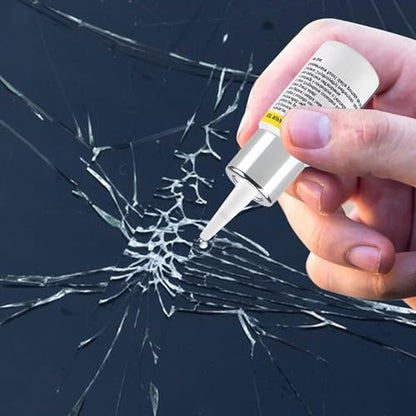 Windshield Crack Repair Fluid Car Glass Windshield Crack Chip Nano Repair - color: White