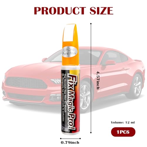 Touch Up Paint for Cars,Car Scratch Remover Pen for Car Paint Scratch Repair with 2-in-1 for Repairing Different Scratches Quickly,Car Accessories Touch Up Paint Pen for Cars (White) - color: White