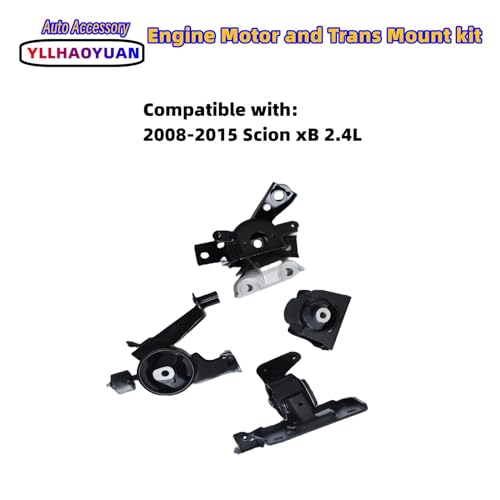 Yllhaoyuan Complete Set of 4 Motor Mounts for 2008-2015 Scion xB 2.4L - size: 2008-2015 Scion xB 2.4L