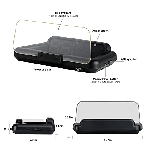 Heads up Display for Cars,Digital Speedometer for Car,OBD2 Gauge Display