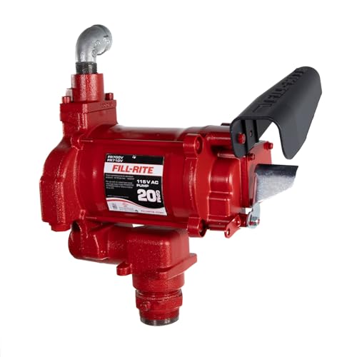 Fill-Rite FR710VN 115V 20 GPM Fuel Transfer Pump (Pump Only Model) | For Gasoline, Diesel, Kerosene, Ethanol Blends, Methanol Blends & Biodiesel up to B20 - size: 1 1/4" Inlet - 1" Outlet, style: 115V Pump Only