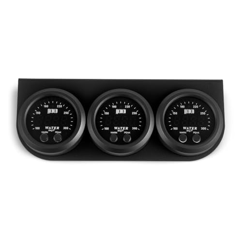 2" 52mm Triple Gauge Set Car Auto 3 Gauges kit - color: Triple Gauge Set