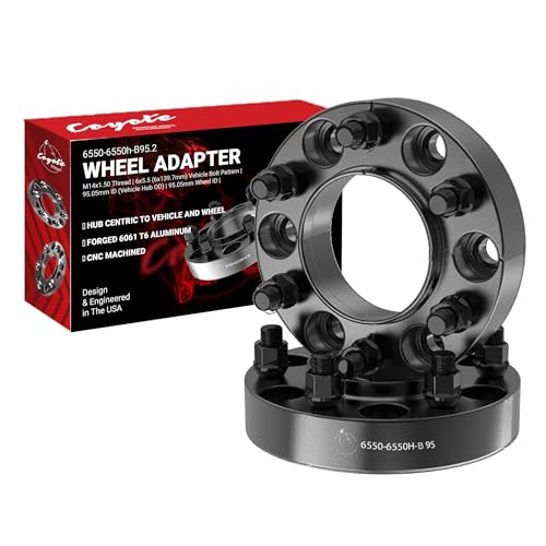 Wheel Accessories Parts 2 Pcs Hub Centric Wheel Spacers Adapters 6x5.5 6x139.7mm 1.25 Inch Thick 95.05mm Hub M14x1.5 14x1.5 Thread Stud Fits Toyota Tacoma Tundra 4-Runner Land Cruiser - size: 1.25" (2 Pack), style: 22+ Tundra 25+ Tacoma (Hub Cebtric)