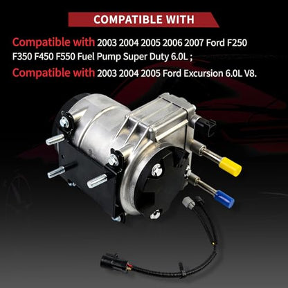 PFB-101 6C3Z-9G282-C Fuel Pump Assembly Compatible with Ford F250 F350 F450 F550 Super Duty 2003-2007 Excursion 2003-2005 6.0L V8 Replace 6C3Z9G282C 6C3Z9F759