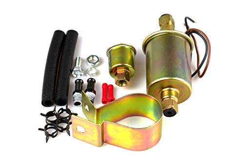BOXI F4027 Externally Mounted Universal 12V Low Pressure 2.5-4 PSI Gas Diesel Inline Electric Fuel Pump F4027