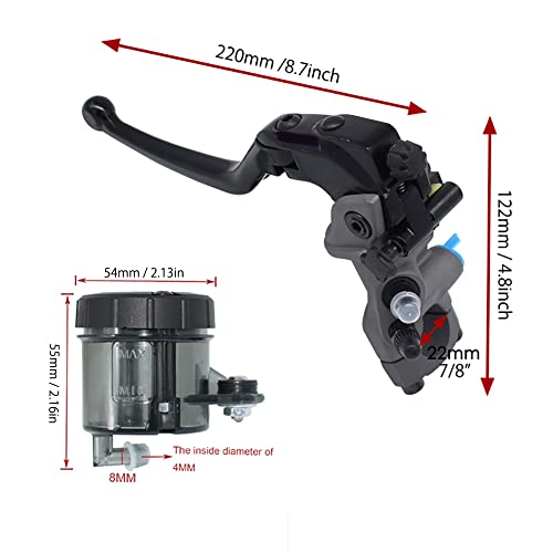 Feiteplus 7/8" Motorcycle Universal RCS19 CNC Hydraulic Brake Clutch Master Cylinder Reservoir Lever Upper Pump Cable Adjustable Handbrake